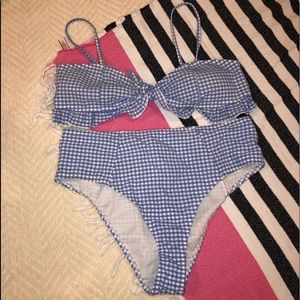 Forever 21 Gingham High Waisted Bikini Set